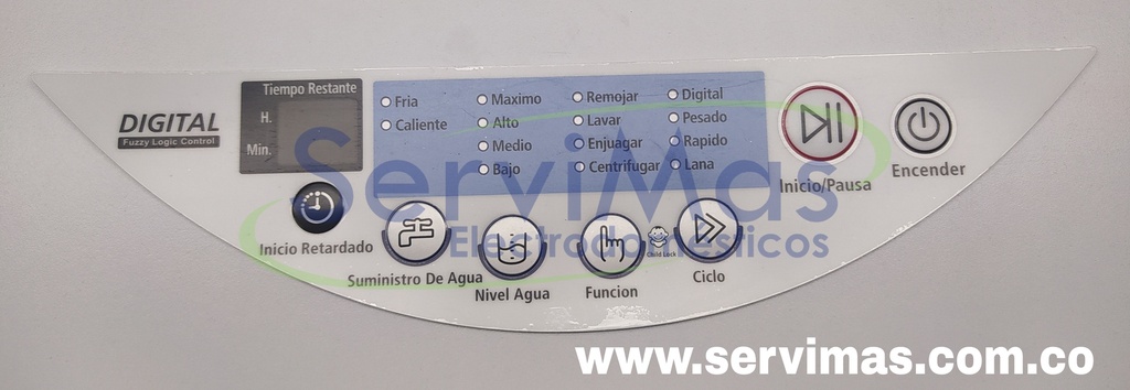 Calcomanía Original Samsung Digital Azul 7 Pulsadores