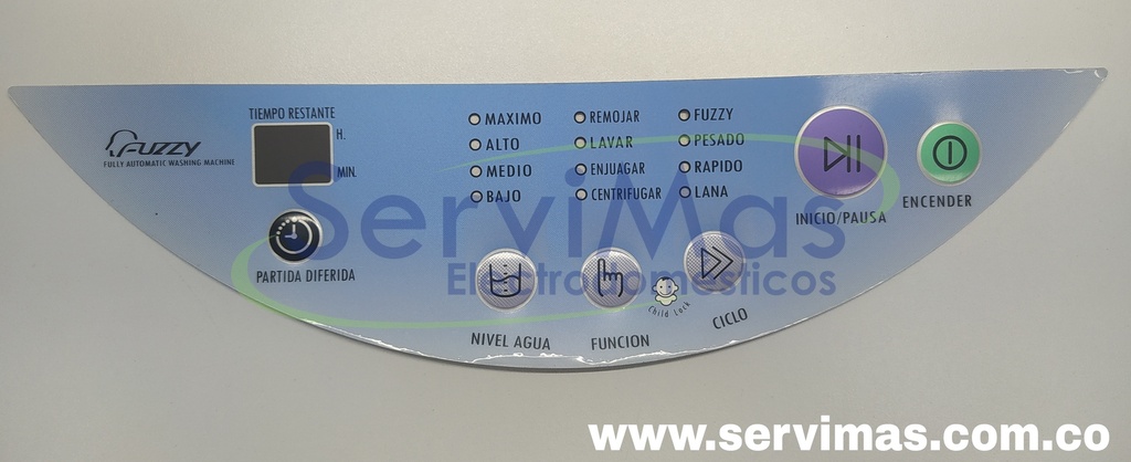 Calcomanía Original Samsung Fuzzy Pequeña 6 Pulsadores