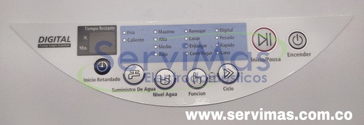 [R/LASACL001] Calcomanía Original Samsung Digital Azul 7 Pulsadores